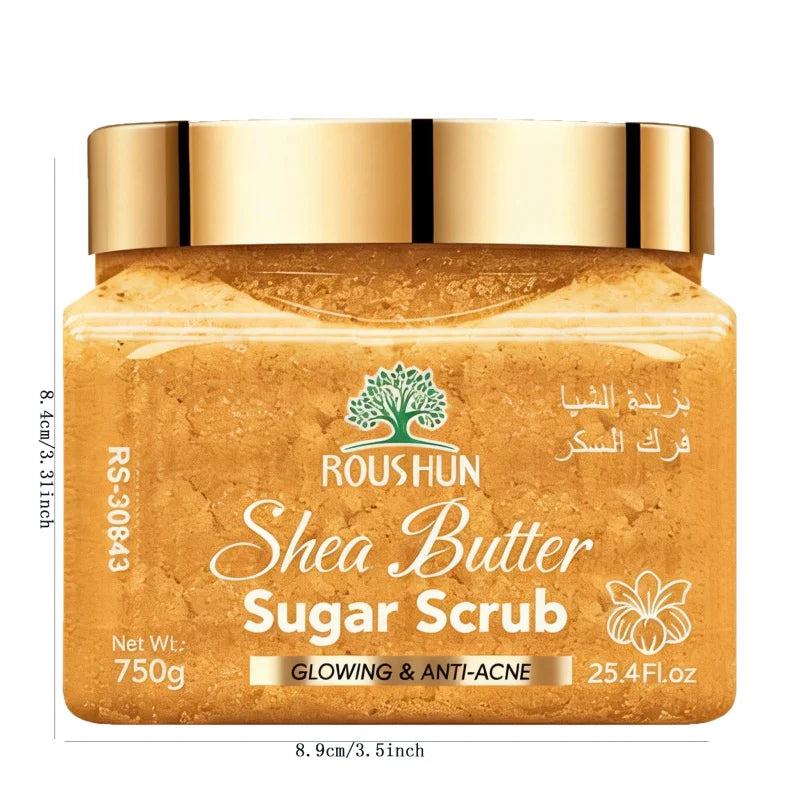 ROUSHUN Shea Butter Sugar Scrub | Family Pack Body Scrub