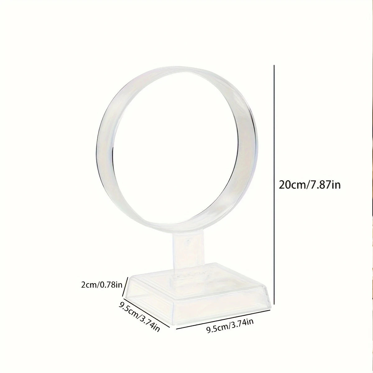 1pc acrylic circular headphone stand detachable transparent/black gaming headset desktop display storage rack Oasis Select transparent