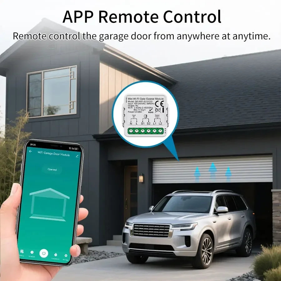 Tuya Smart WiFi & Zigbee Garage Door Opener Switch Module Smart Switch Module Oasis Select