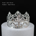 2022 New Crown Cake Topper Decoration Elegant Wedding DIY Cake Birthday Wedding Party Decorating Baking Decoration Supplies Oasis Select Silver-10cm China