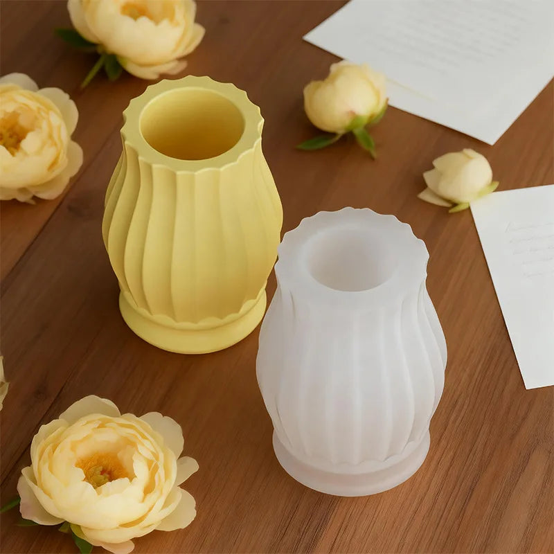 3D Modern Vase Silicone Mold DIY Flower Vase Molds Table Centerpiece Epoxy Plaster Concrete Flower Pot Mould Home Decoration Oasis Select