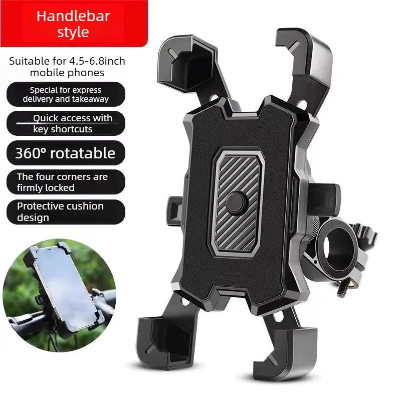 1pcs Universal Motorcycle Phone Bracket Rotatable Anti-slip Holder Stable Mount for MTB Bike Scooter Cycling Outdoor Use Oasis Select