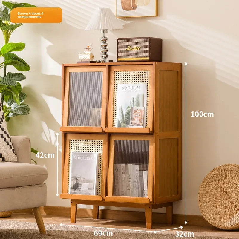 Medieval magazine rack Floor-to-ceiling newspaper and newspaper storage rack Children's exchange rack Against the wall Brochure Oasis Select Brown 2-4