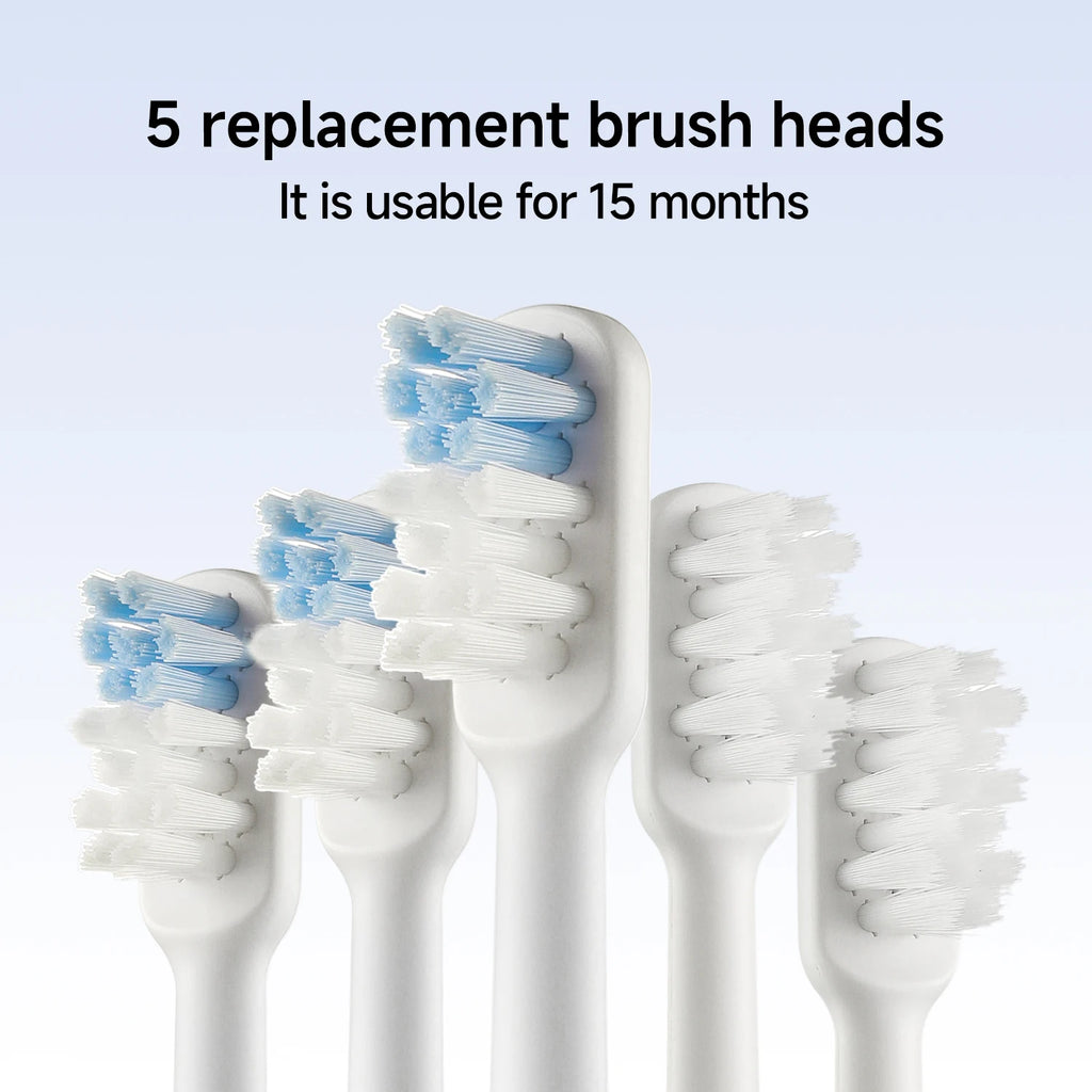 Electric Toothbrush Vibration Sonic Electric Toothbrush for Adults Rechargeable Smart 6 Modes 5 Brush Heads DOCO LAB Oasis Select
