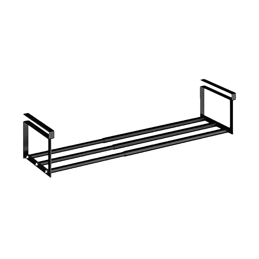 Organizer 15.7-27.6 In Shoe Rack Hanging Adjustable Shoe Storage Retractable Multifunctional Under Cabinet Shelf Entryway Oasis Select Black