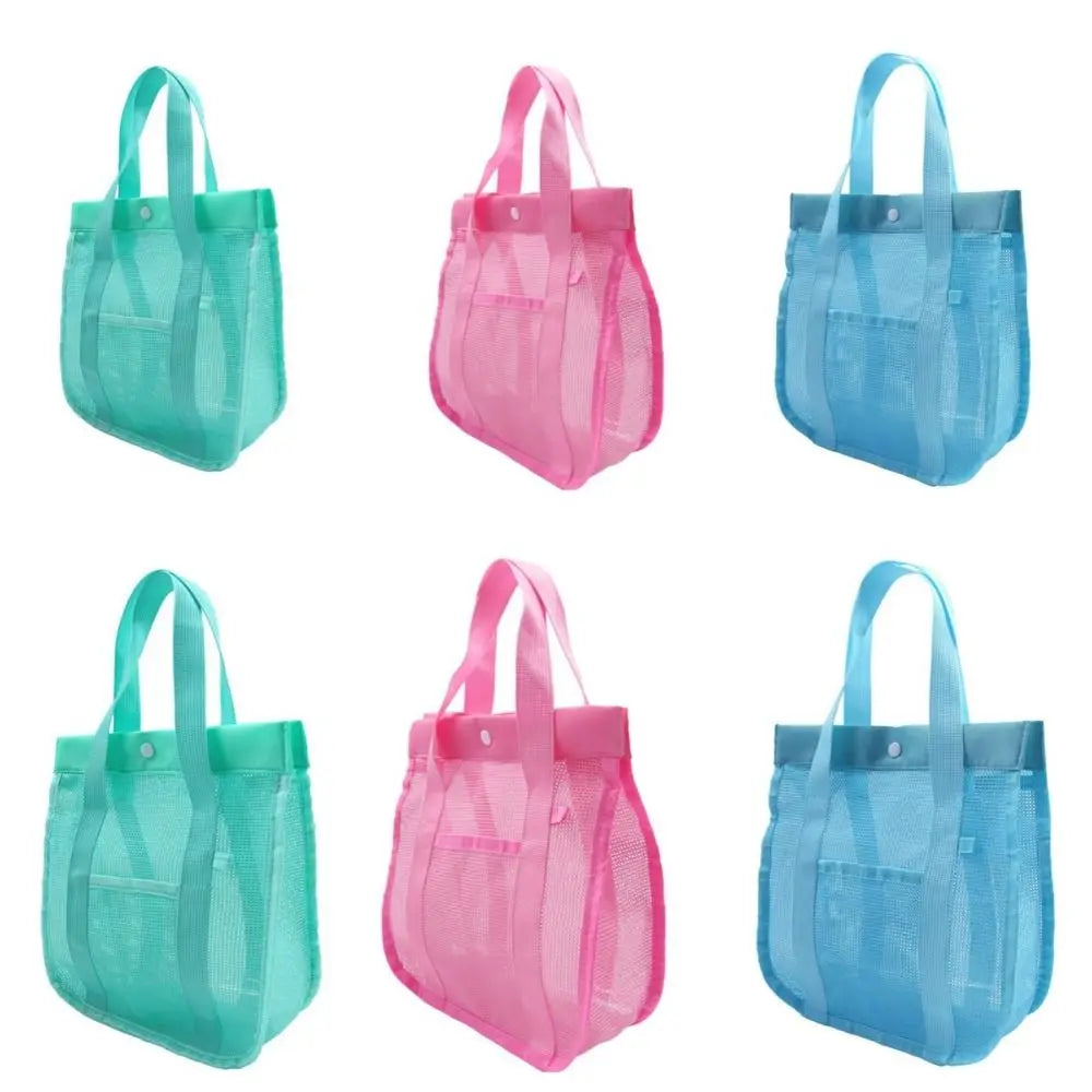 Bath Bag Large Capacity Mesh Beach Bag Visible Breathable Mesh Handbag Portable Quick Dry Swimming Washbag Shower Oasis Select