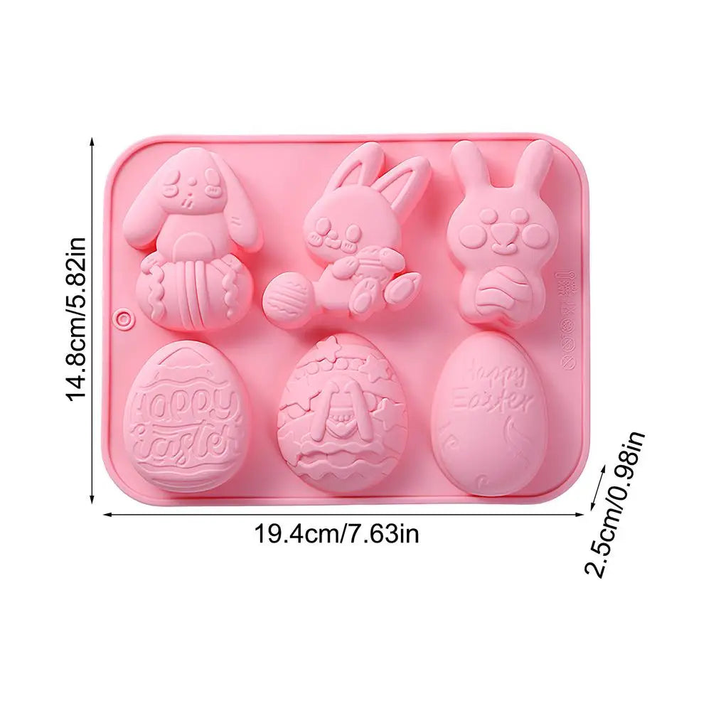 Easter silicone Molds Easter egg rabbit shaped baking mold chocolate candy mold Baking Tool Easter themed party decoration Oasis Select D
