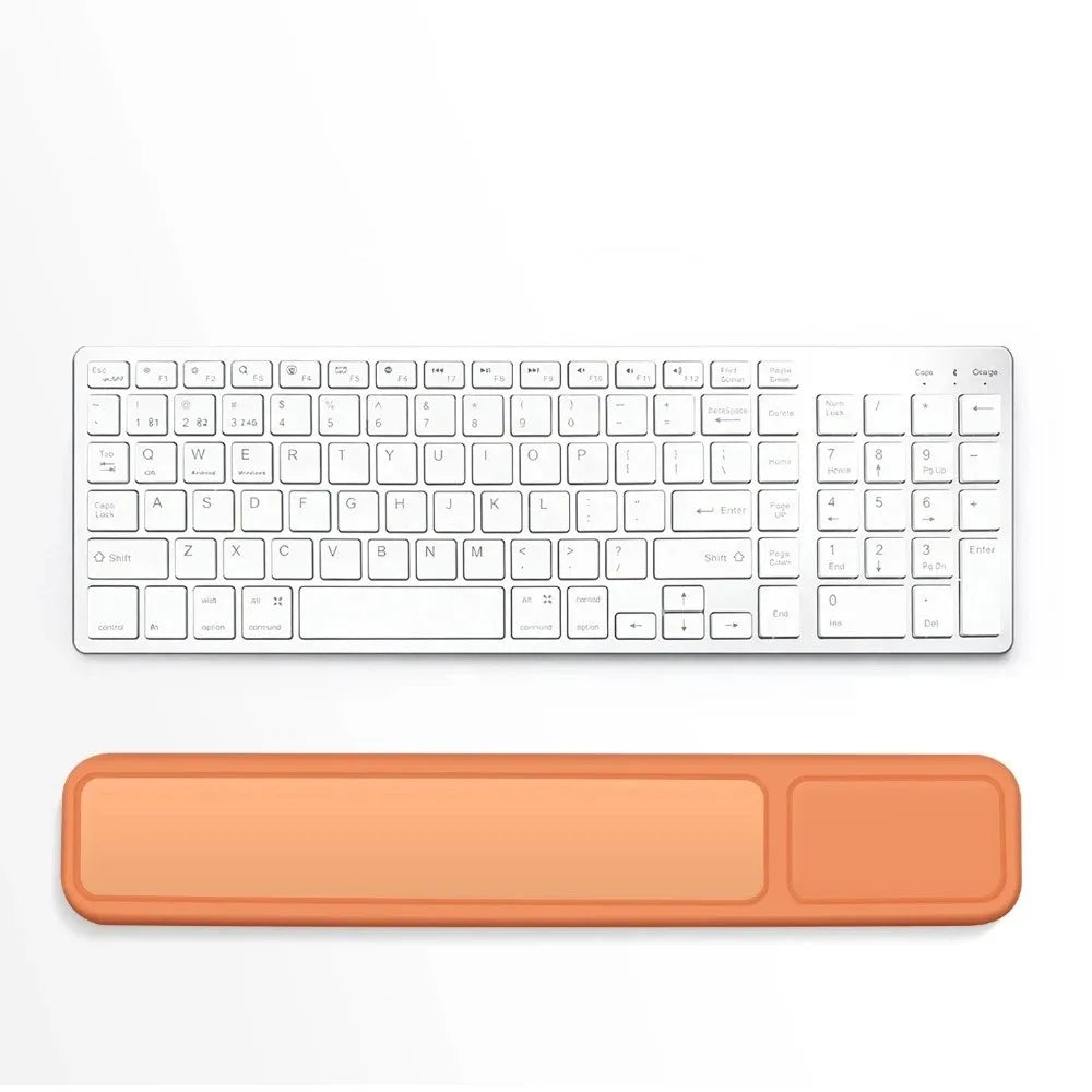 Ergonomic Wrist Rest Mouse Pad Soft Palm Rest Non-Slip Base Hand Pillow Durable Slow Rebound Mouse Mat Office Use Oasis Select Keyboard Pad orange