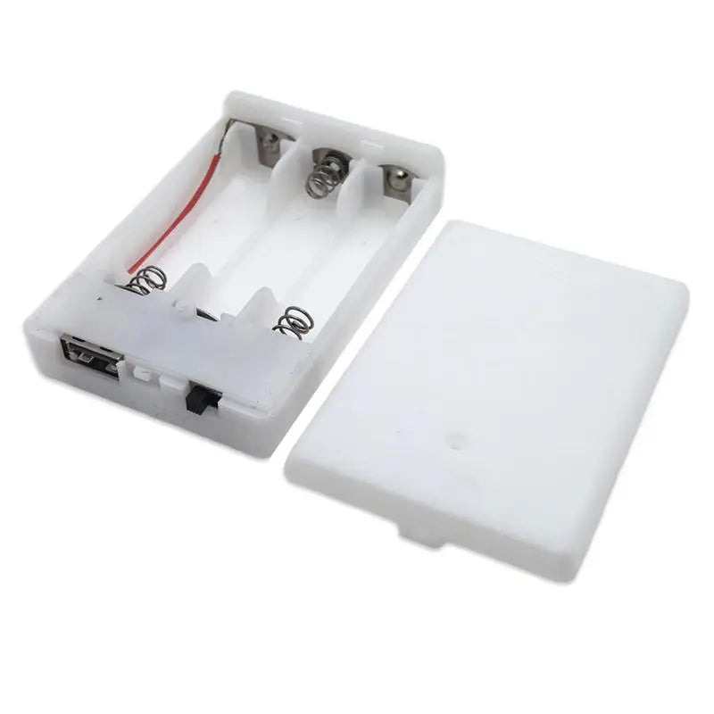 3AA 4.5V Battery Box AA Battery Case AA Battery Holder With Switch AA Box 4.5V With Line Or With USB/Line Oasis Select White
