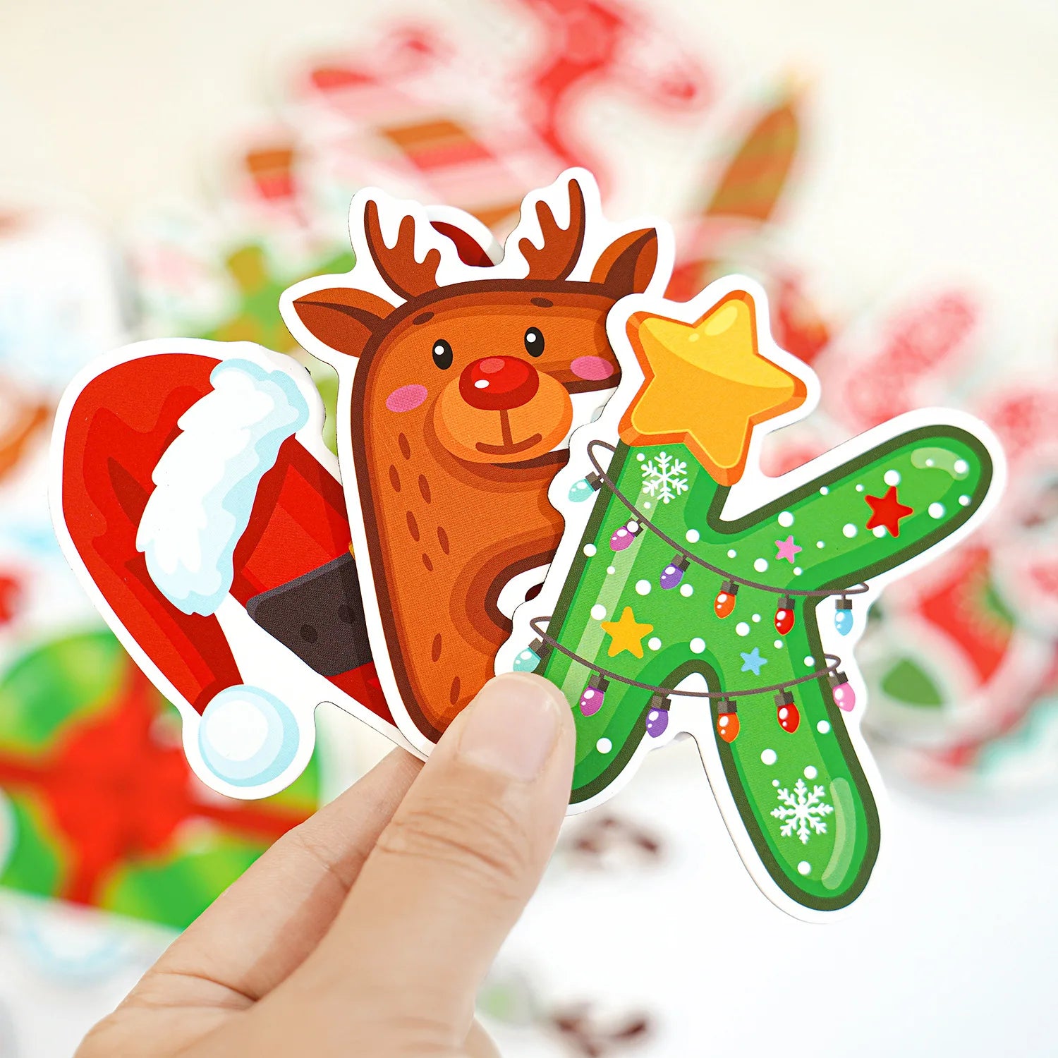 'S Learning Magnets Educational Christmas Refrigerator Sticker Christmas Fridge Magnet Rubber Decorative Fridge Magnet Oasis Select