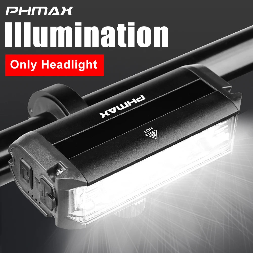 PHMAX Bicycle Front Light 1000 Lumen Type-C Rechargeable Flashlight 2000mAh Warning Light TMB Mountain Road Road Cycling Lamp Oasis Select
