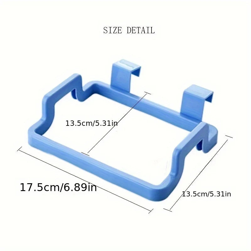 1pc mini Garbage Bag Holder, Door Back Plastic Bracket, Trash Storage Hanger, Rubbish Hanging Racks Oasis Select