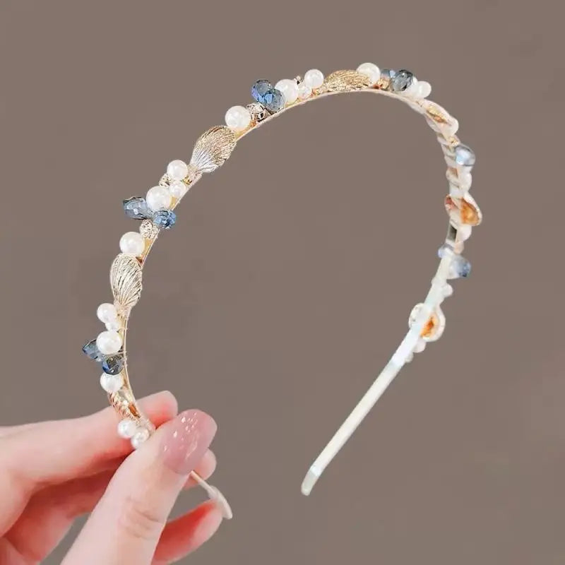 Starfish Shell Pearl Headband | Ocean Beach Hair Accessory Shell Hair Headband Oasis Select