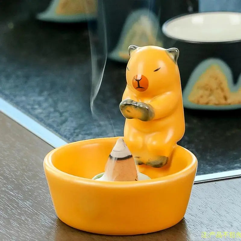 Cat Candle Holder Cute Cone Incense Burner Incense Tray Elegant Ceramic Stick Incense Holder Incense Cone Holder Decoration Oasis Select