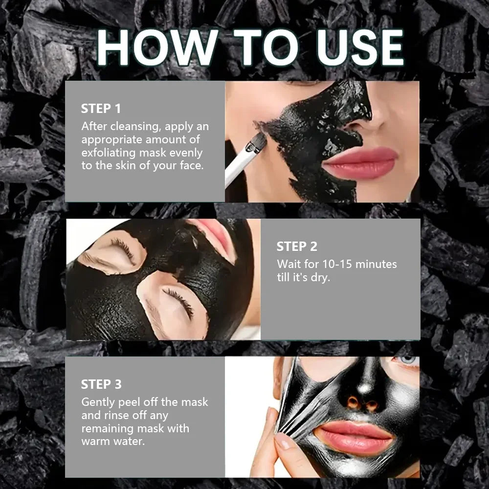 Bamboo Charcoal Black Peel-Off Mask – Deep Cleanse & Hydrate Peel-Off Face Mask Oasis Select
