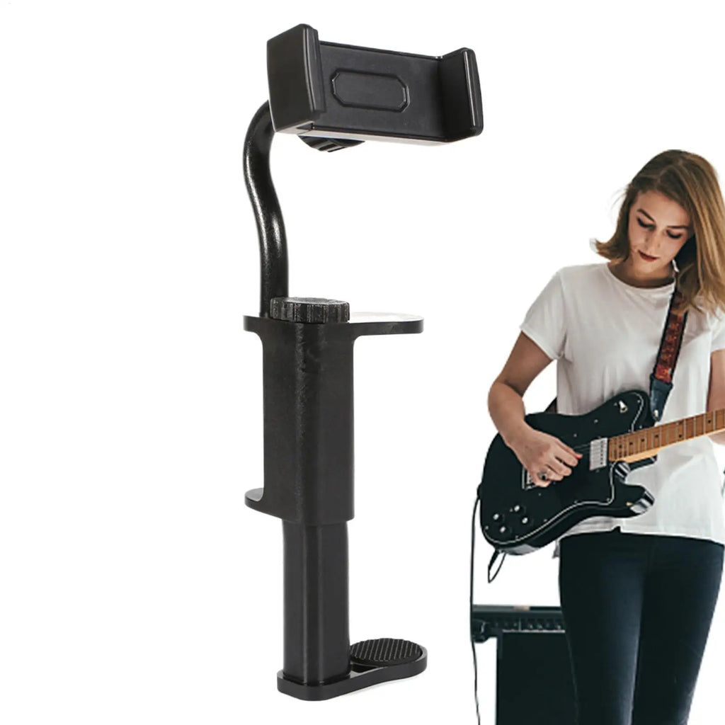 Guitar Phone Mount Guitar Stand Phone Holder Smartphone Clip Attachment for Streaming Relaxing Traveling Exercising Watching Oasis Select