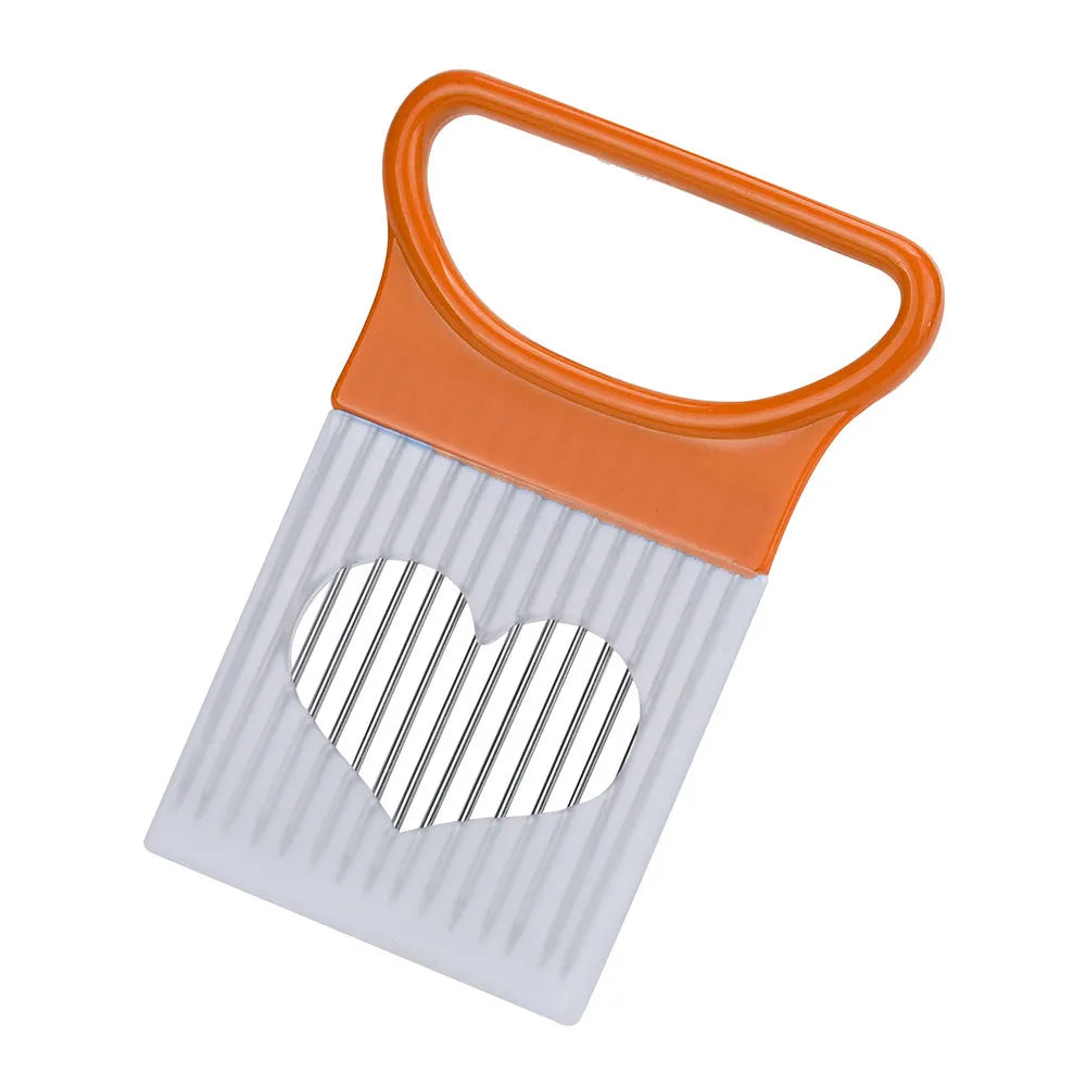 Stainless Steel Onion & Vegetable Slicer Holder Fork Vegetable Slicer Holder Oasis Select Orange