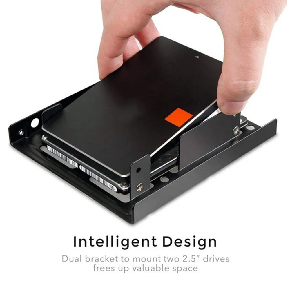 Double Layer SSD Metal Frame 2.5 To 3.5 Internal Mounting Computer SSD Hard Drive Dual Desktop Converter Adapter Bracket Oasis Select