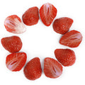 Artificial strawberry petals, fruit decorations, party, table and vase filling, photography props (10 petals) Oasis Select Red S