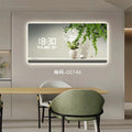 Simple Green Plant Digital Electronic Clock Living Room Decoration Painting Plug-in Digital Display Screen Light Wall Clock Oasis Select CC146 70CM X 35CM