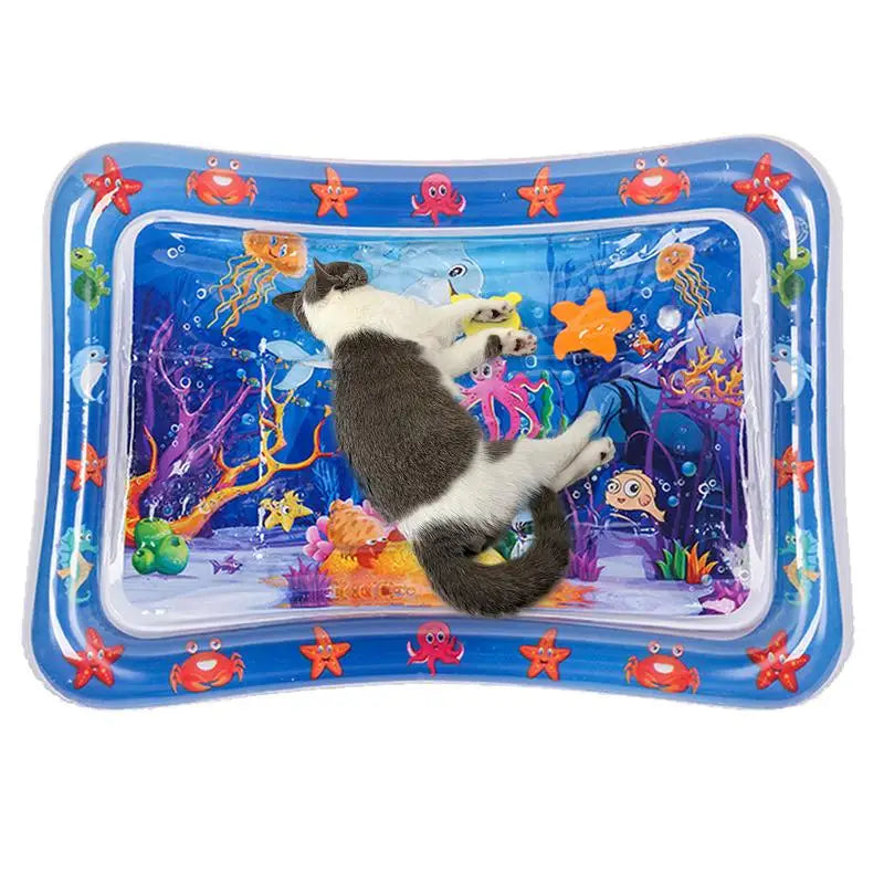 Sensory Water Play Mat For Cats Thickened Water Sensory Pad For KidsInteractive Play Inflatable Water Mat For Cat And Dog Water Oasis Select