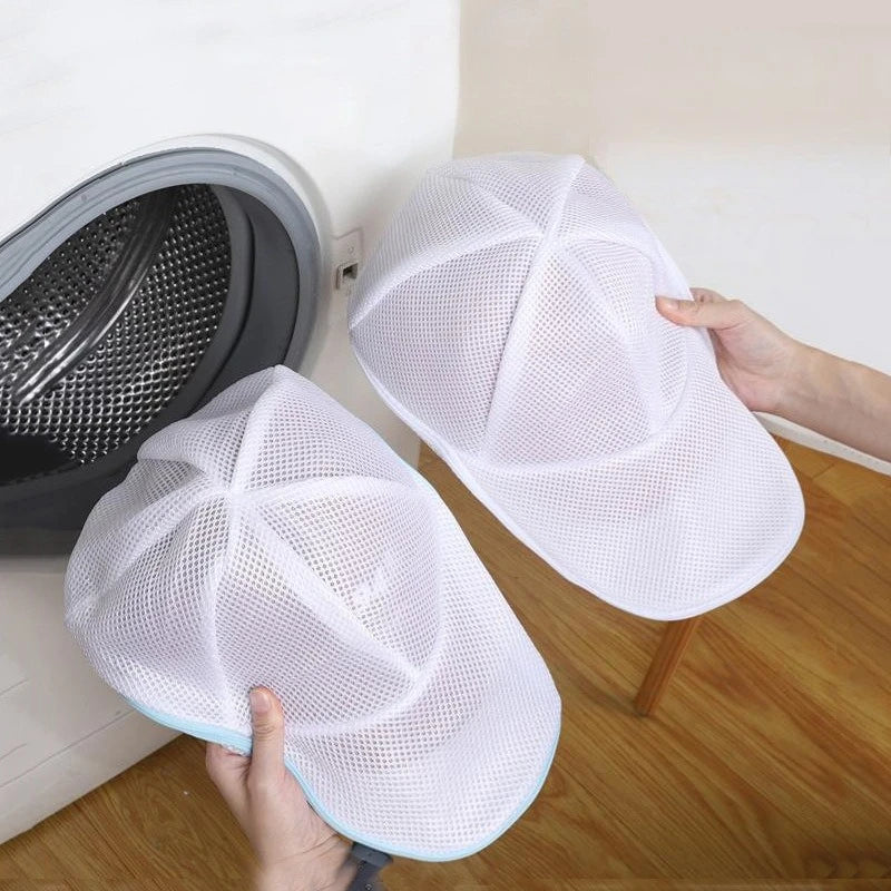 Small Clothes Wash Bag Anti-Deformation Mesh Organizer Zip Bags Washing Machine Hat Wash Protector Cap Cleaner Laundry Bag Oasis Select