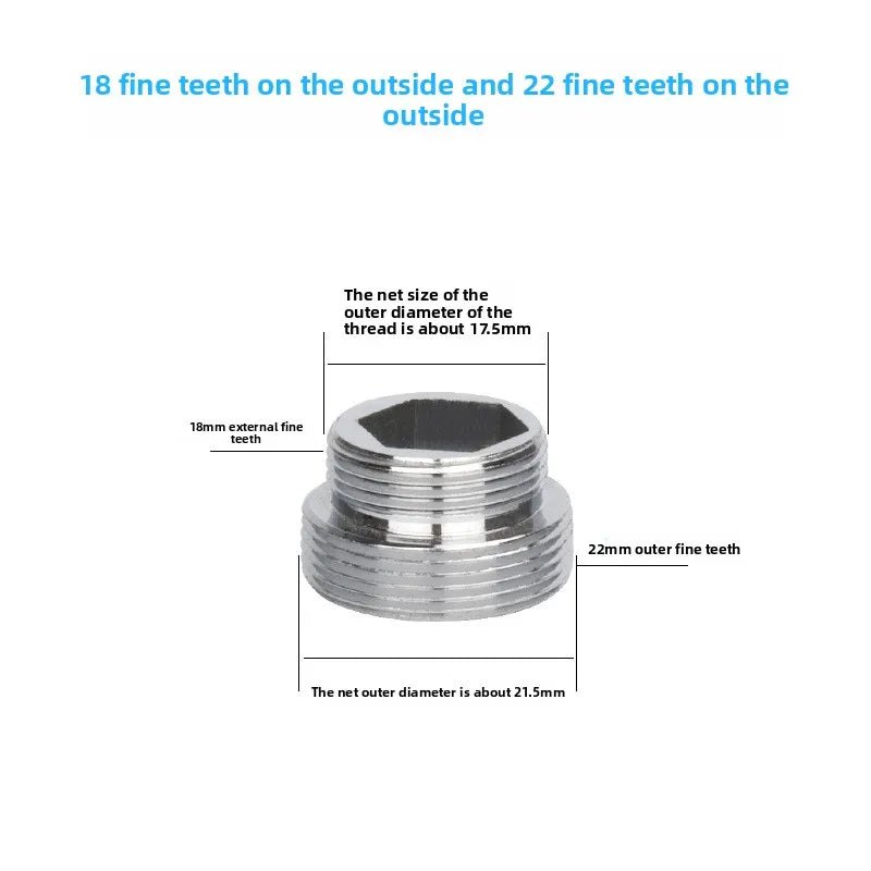 Faucet Adapter 22 Turn 16 18 20 22 24 26 28 30 32mm Internal and External Fine Tooth Faucet Conversion Thread Accessories Oasis Select J