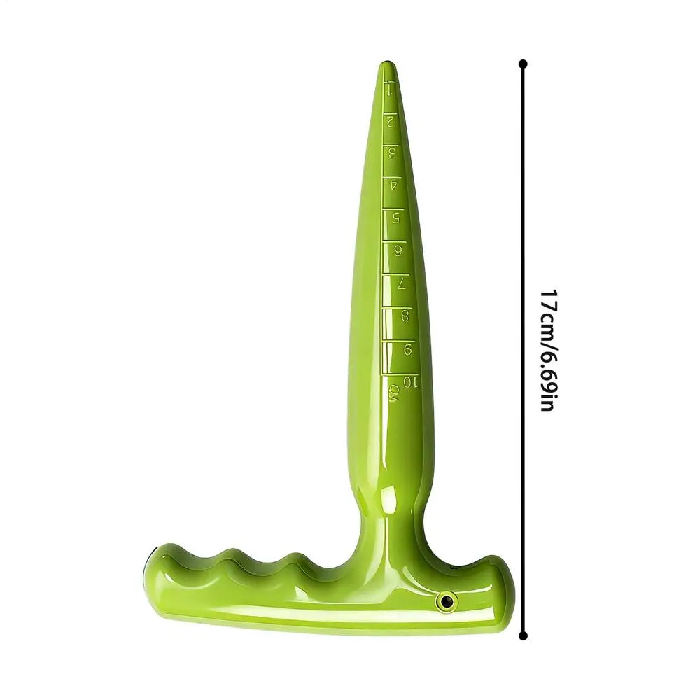Dibbler Gardening Tool Ergonomic Sowing Hand Tools Plant Hole Digger for Planting for Transplanting Potting Cucumber Tomatoes Oasis Select Light Green