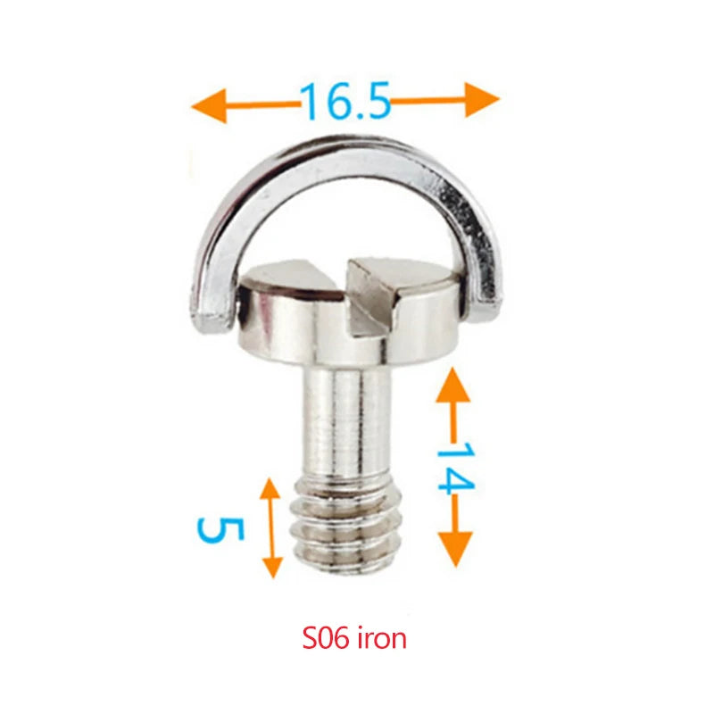 1/4inch D-Ring Tripod Screw Mounting Screw Adapter for Camera Camcorder Tripod Monopod QR Quick Release Plate Adapter Screw Oasis Select S06