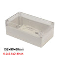 Plastic Junction Box White Waterproof Enclosure Box Electronic Transparent Cover Instrument Housing Case Electrical Project Box Oasis Select 158x90x60mm