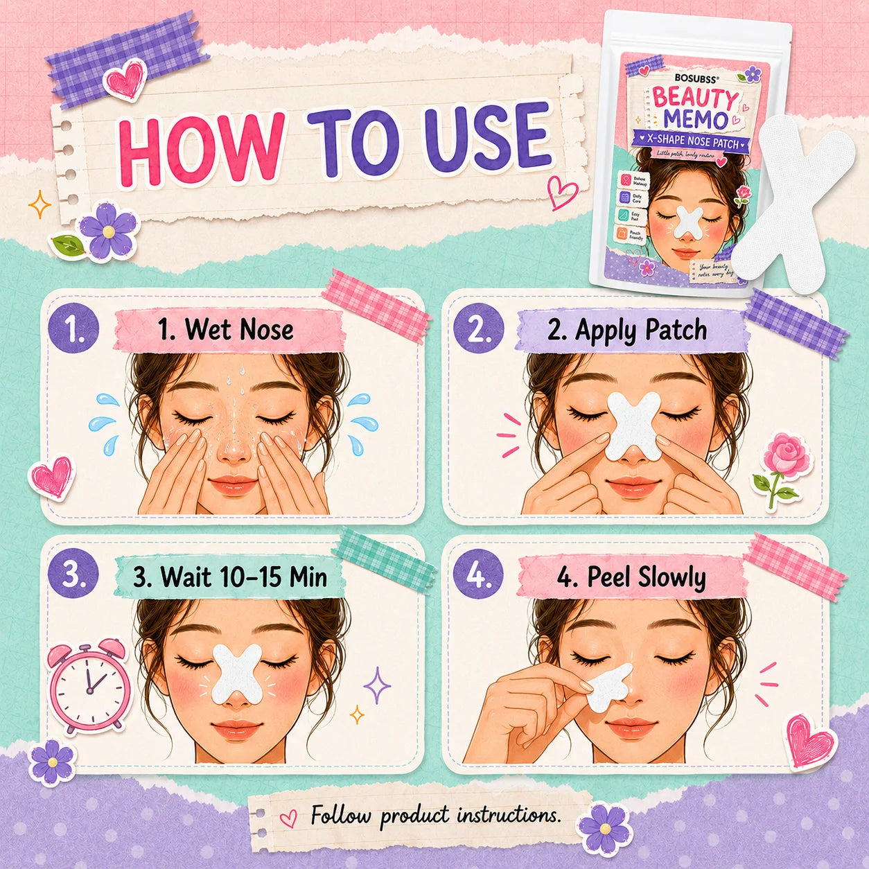 X-shaped patches for daily care and pre-makeup, a simple beauty accessory. Oasis Select
