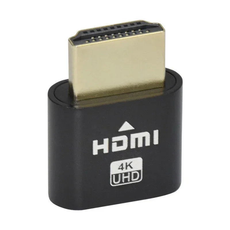 Dummy Plug Virtual Display Headless Ghost Display Emulator HDMI-compatible 4K DDC EDID Dummy Emulator Adapter Oasis Select Black