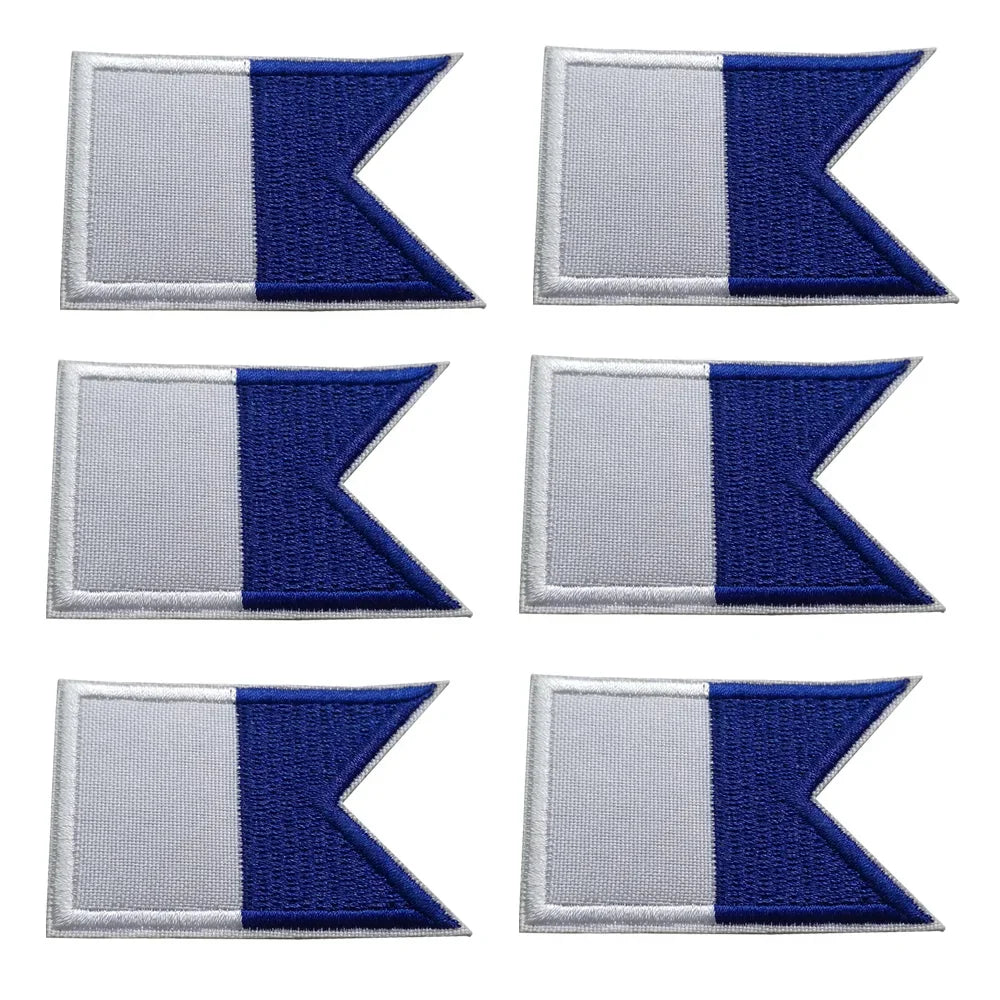 2/6/12PCS Scuba Diving Flag Embroidered Patch Iron On Patches Backpack Bag Flag Patch 6*4CM Oasis Select 6PC