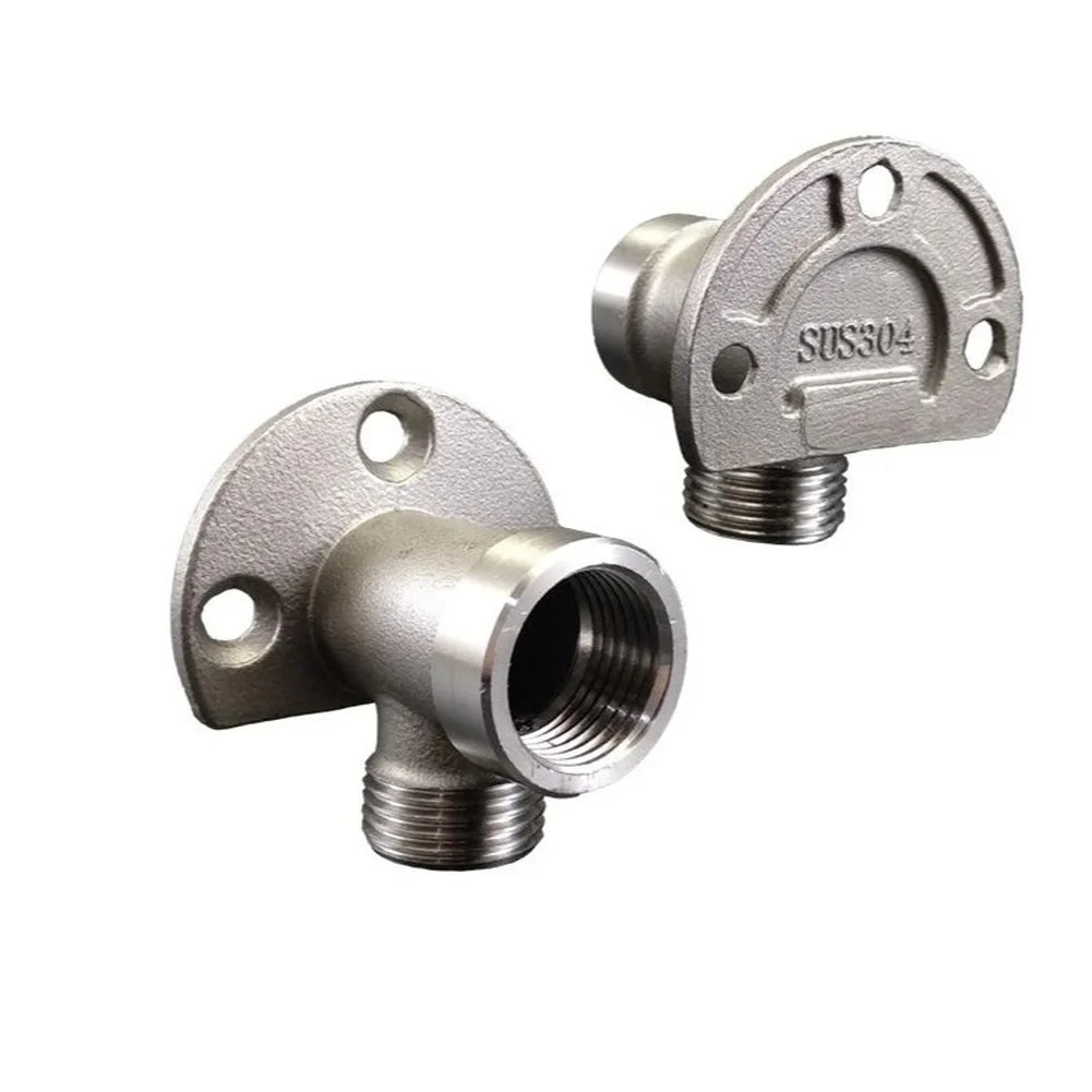 Bathroom Faucet Fixed Base Stainless Steel Wall Mount Faucet Bracket Shower Inlet Outlet Mix Water Valve Parts Oasis Select