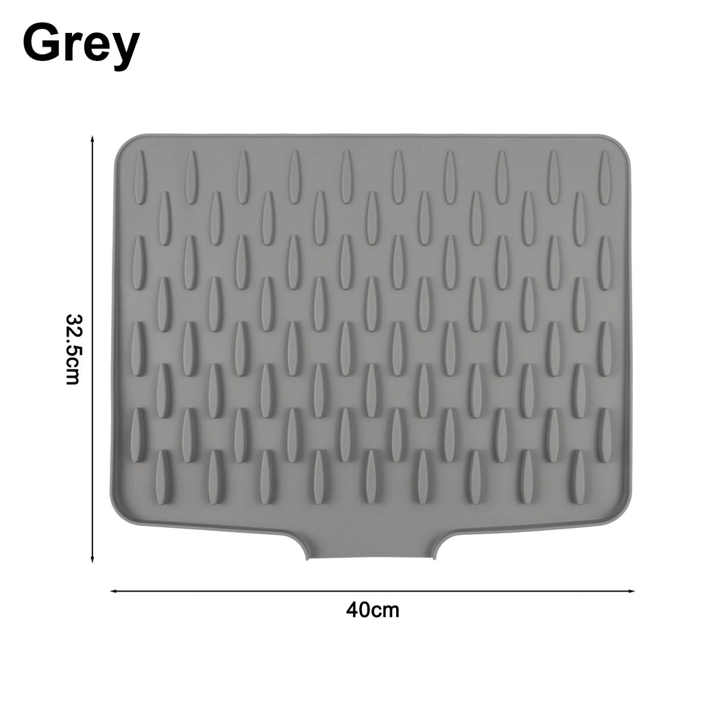 Silicone Dish Drying Mat with Water Diversion | Non-Slip Kitchen Silicone Drying Mat Oasis Select