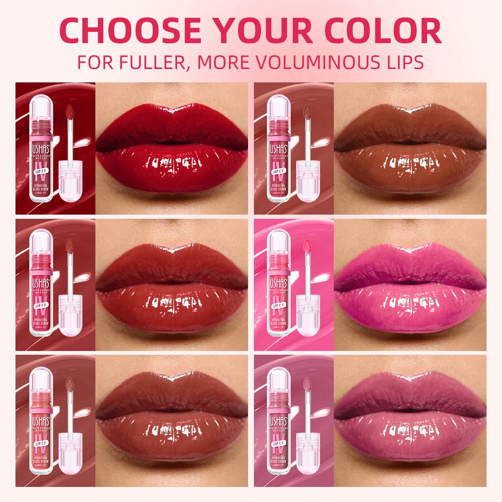 USHAS Hydrating Lip Gloss – Mirror Finish & Long-Lasting Color