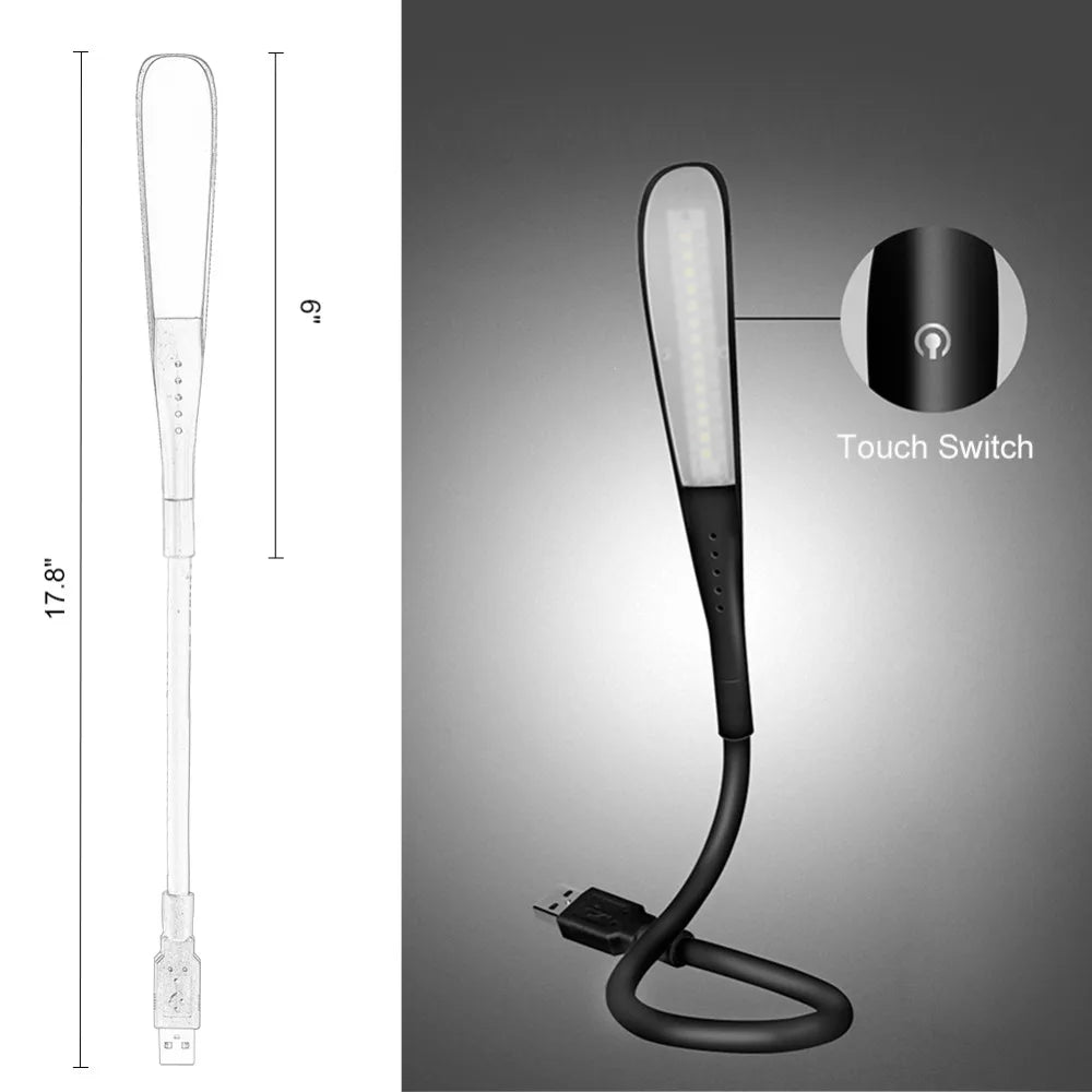 Mini USB Light Portable Laptops Touch Sensor LED Book Light for Power Bank PC Laptops Book Night Lighting Oasis Select