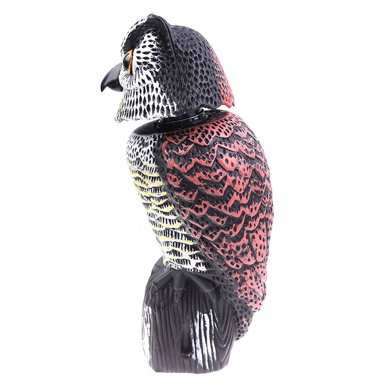 Realistic bird scarer rotating head sound owl prowler decoy protection repellent Oasis Select