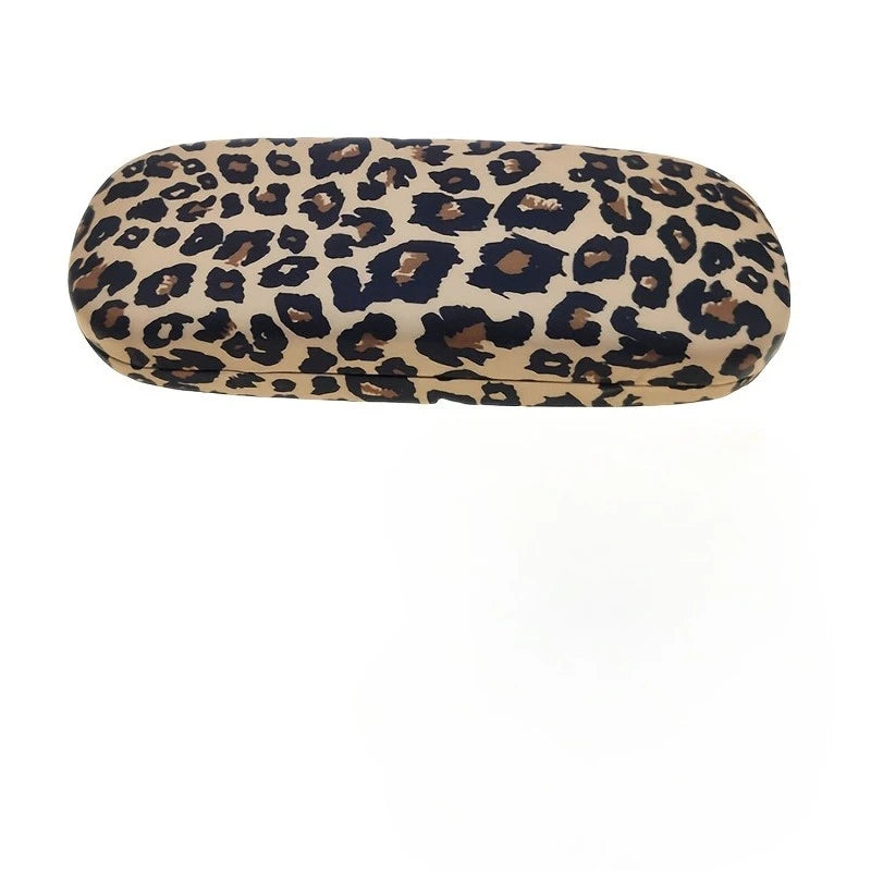 1pc Luxury Leopard Print Metal Glasses Case - Durable Stainless Steel, Stylish Design for Glasses & Accessories Oasis Select YELLOW