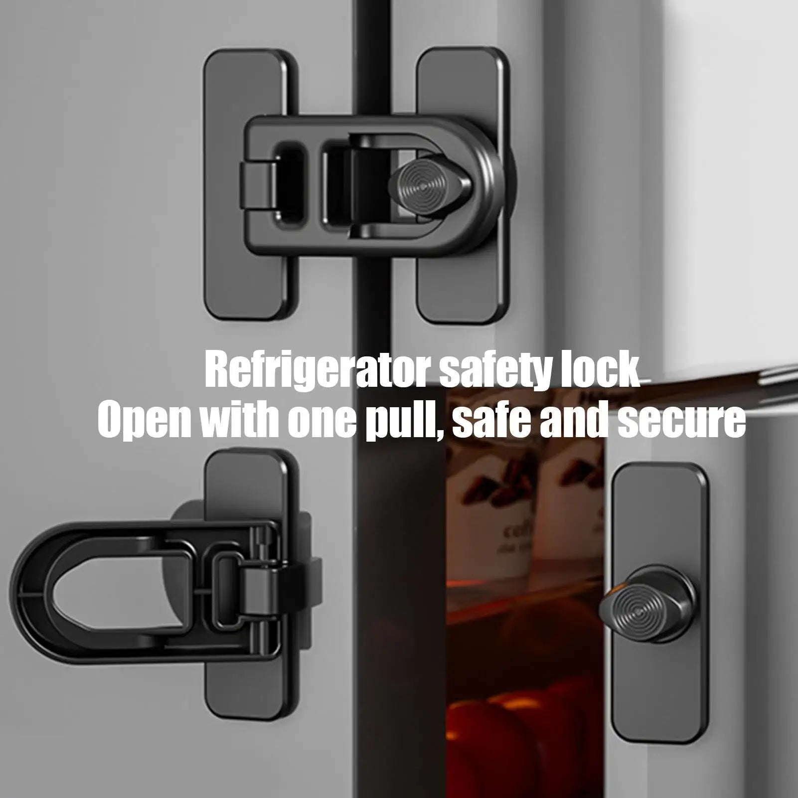 Refrigerator Door Lock For Kids Child Safety Freezer Oven Cabinet Baby Proofing Lock Adhesive Keyless Fridge Lock Security Oasis Select