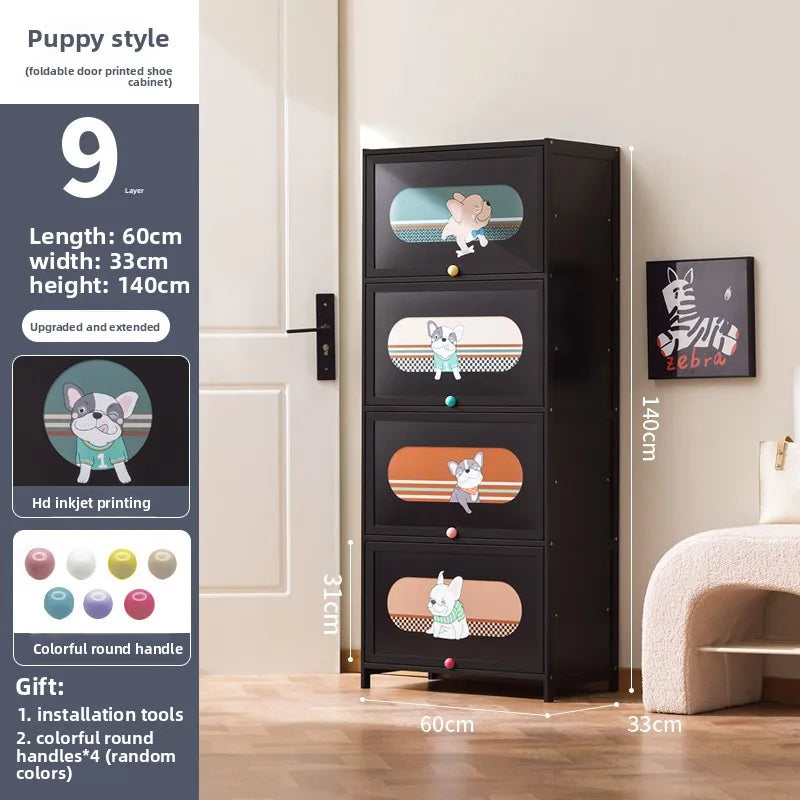 Enter the entrance, enter the door, floor-to-ceiling multi-layer door, dustproof shoe rack, simple and large-capacity storage Oasis Select 9-60