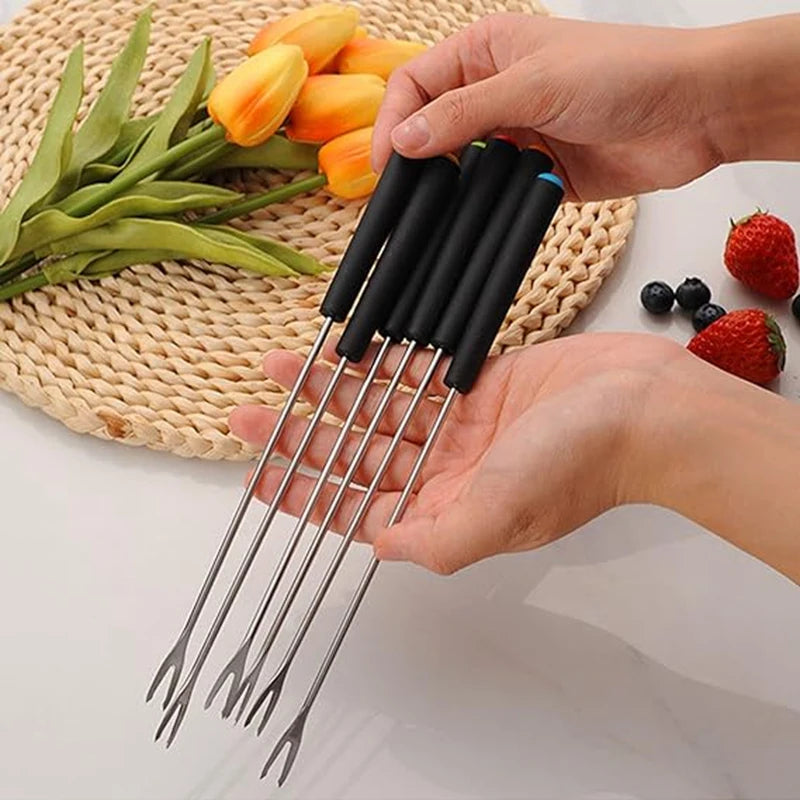 Stainless Steel Fondue Forks, Long Forks Cheese Fondue Forks For Chocolate Fountain Cheese Fondue Roast Marshmallows Oasis Select