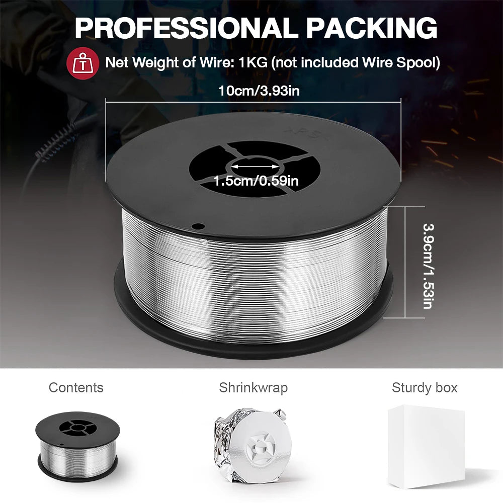 Gasless Carbon Steel Wire Flux Cored Wire 1.0mm MIG Welding Core Carbon Steel Self Protective 1KG for Gas Free Welding Oasis Select