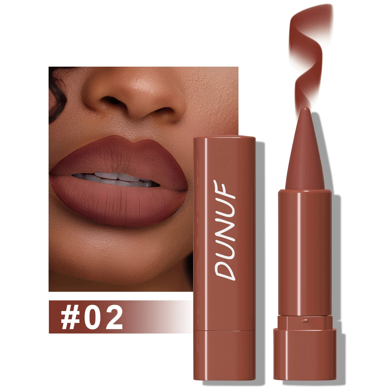 Matte Lip Gloss Lip Liner Lipstick, 1pcs Waterproof Velvet Long Lasting Non-Stick Cup, Nude Y2K Christmas Valentine's Day Gifts Oasis Select 02