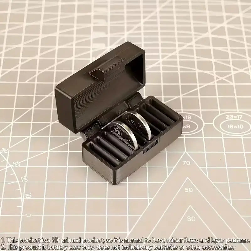 10-Hole CR2032 Button Battery Holder With 10 Drawer Slots - Portable Storage Box For Small Batteries, Prevents Loss Oasis Select