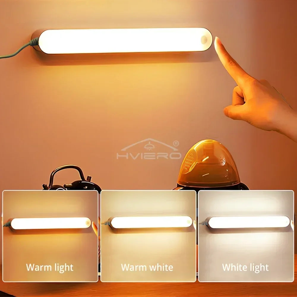 USB Rechargeable LED Night Light – Motion & Touch Sensor Lamp