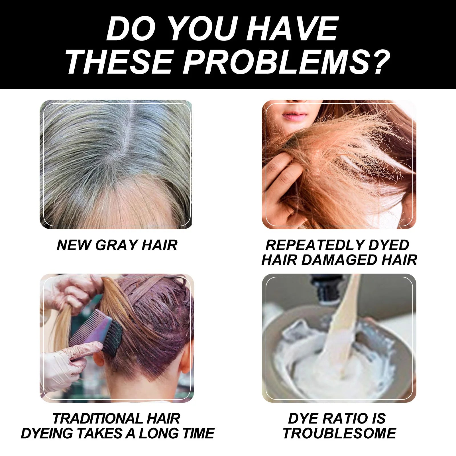 EELHOE Black Fruit Hair Dye Cream with Comb – Gray Coverage Hair Dye Cream Oasis Select
