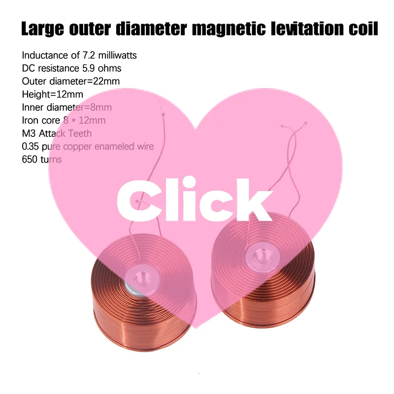 Magnetic Levitation Coil Copper Coil 22*12mm Fitting For DIY Accessories Oasis Select