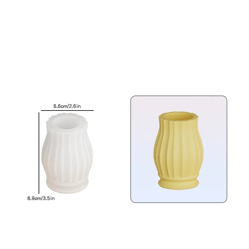 3D Modern Vase Silicone Mold DIY Flower Vase Molds Table Centerpiece Epoxy Plaster Concrete Flower Pot Mould Home Decoration Oasis Select Style 3