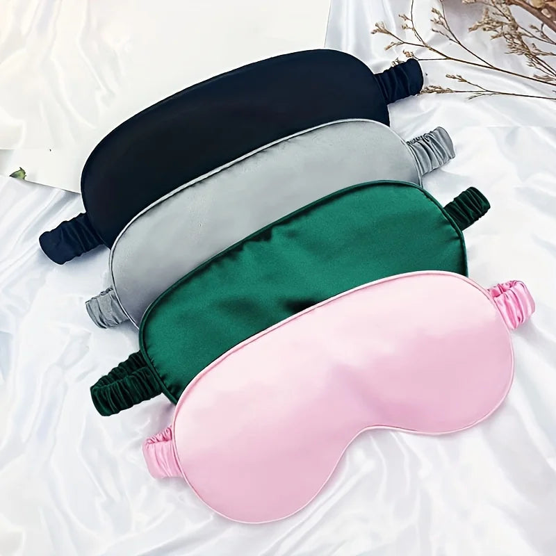 Double-Sided Imitation Silk Sleep Eye Mask, Blackout Eye Mask, Elastic Strap, Travel Nap Eye Mask, Eye Protection Oasis Select